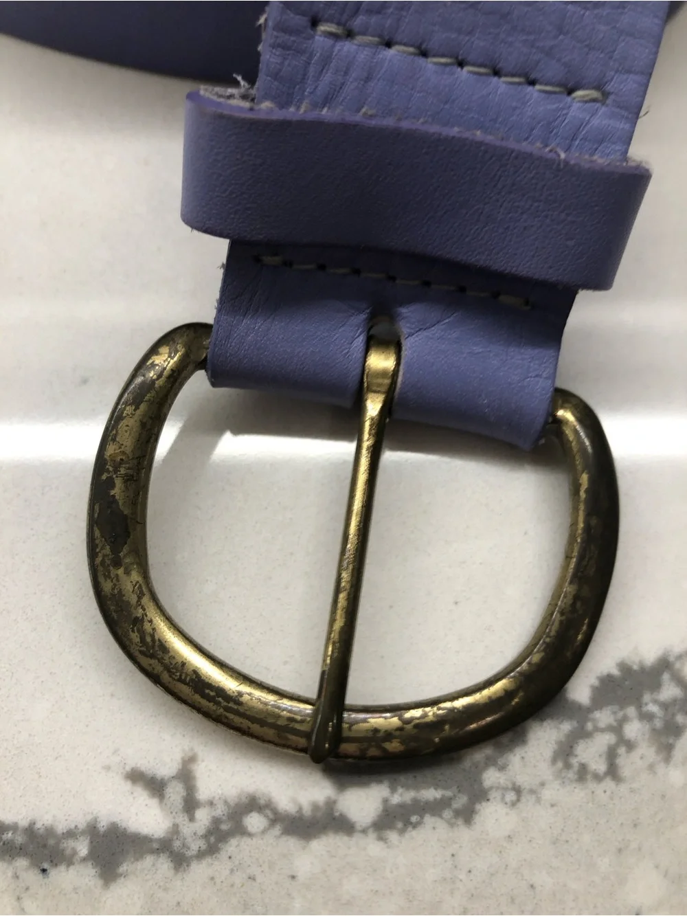 Vintage pastel Purple ESPRIT leather belt M/L - 44 Inches
